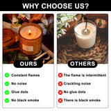 120 Pcs Wood Candle Wicks for Candle Making Kit, Wood Wicks for Candles Making, Wooden Wicks for Candlemaking, Smokeless Natural Crackling Wooden Candle Wicks for Candle Making, Inclu 60 Bases MUZHUPGUZ