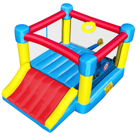 NBSPORT Inflatable Bounce House for Kids Ages 3-8 - Largest 6.7'x8.4' Jump Zone, Big Kids Bouncer Castle with Slide | Blower Included | Backyard Party & Birthday Gift (ASTM & CPSIA Certified) NBSPORT