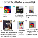 KLAQQED 4x4inches Sublimation Magnet Blanks Fridge Refrigerator Magnets Customized MDF Sublimation Blanks for Calendar DIY Decorative Square Large Sublimation Coaster Blank Bulks Products Wholesale KLAQQED