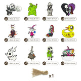 37 PCs Halloween Christmas Nightmare Ornaments Halloween Christmas Nightmare Wooden Hanging Ornament Decoration,Halloween Witch Pumpkin Nightmare Theme Party Decor Halloween Party Supplies zhcoy