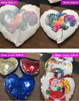 FOKOCALI 10PCS Sublimation Pillow Cover Mixed Color Square Blank Reversible Sequin Magic Swipe Cushion Case 15.75 x 15.75in US Stock FOKOCALI