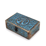 BHAVATU |Wooden Jewelry Box, Tarot Box, Celestial Home Decor, Witch Box, Tree of Life, Trinket Box |Size- 8" x 5" x 2.5",| Decorative Storage Bin BHAVATU