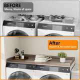 vomavex Washer Dryer Countertop, 54" Width * 27.4” Depth Washer and Dryer Covers for The Top for Laundry Room Organization, Washer and Dryer Countertop Shelves, Greige vomavex