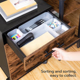 HOOBRO 5-Drawer Chest, File Cabinet, Wooden File Cabinet, Office Cabinet with Drawers, Storage Cabinet for Makeup, for Home Office, Study, Easy Assembly, Rustic Brown BF05WJ01 HOOBRO