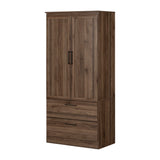 South Shore Acapella Wardrobe Armoire, Natural Walnut South Shore