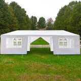 Outdoor Party Tent, Portable Wedding Tent Patio Tent Garden Tent Carport Patio Gazebo BBQ Shelter, Heavy Duty Canopy Waterproof UV Protection Tent with Removable Sidewalls (10 X 30 ft, 8 Sidewalls) MTFY