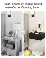 Aienvey Floating Nightstand, Floating Shelf with Drawer, Wall Mounted Nightstand, Floating Bedside Table (Black) Aienvey