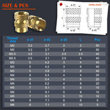 Ktehloy 400Pcs Threaded Inserts, M2 M2.5 M3 M4 M5 M6 Female Thread Metric Knurled Nuts Assortment Kit, Brass Heat Set Insert for Plastic and 3D Printing Components Ktehloy
