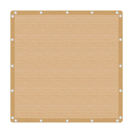 VICLLAX Shade Fabric Sun Shade Cloth Privacy Screen with Grommets for Patio Garden Pergola Cover Canopy 8x8 FT, Wheat VICLLAX