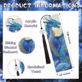Legend Dragon Diamond Art Bookmarks - 6 Pcs DIY Legend Animal Dragon Diamond Painting Bookmarks with Tassels Great Gift Set for Book Lovers Beginners & Adults Generic