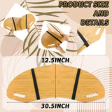 GlikCeil 30.5" Wood Curved Lap Desk Table Tray with Handles Wooden Foldable Lap Desk Wood Curved Bed Tray Wooden Lap Board Curved Keyboard Lap Tray for Laptop Computer Mouse GlikCeil