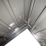 Outsunny 11' x 9' Outdoor Storage Shed, Galvanized Metal Utility Garden Tool House, Lockable Door for Backyard, Bike, Patio, Garage, Lawn, Blue Outsunny