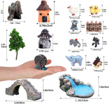 Fairy Garden Accessories Outdoor, 42 Zen Accessories, Miniature Decorations Supplies for Micro Landscape Plant Pots Bonsai Craft Decor - Fairy Kit CHAKANLX
