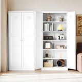 Letaya White Storage Cabinet with Adjustable Shelves-Metal Home Kitchen Pantry Cabinets with Doors,Organization Locker for Cupboard/Bedroom/Dining/Living/Bathroom/Office/Garage Room Letaya