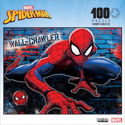 Buffalo Games - Marvel - Wall-Crawler - 100 Piece Jigsaw Puzzle for Families -Challenging Puzzle Perfect for Game Nights - Finished Size is 15.00 x 11.00