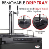 Kegco K309B-1 Kegerator Black, 2 Faucet Kegco
