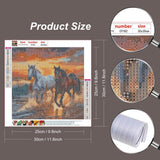 Stalente Diamond Painting Kits for Adults Horse, 5D DIY Diamond Art Kits for Beginners Round Full Drill Diamond Painting for Home Wall Decoration Gift 12×12inch, Animal Stalente