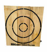 Wooden Throwing Target with Bottle Opener for Knives, Stars and Light Duty Axes BIGSHOT