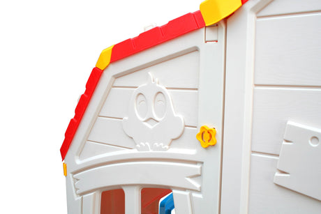 Costzon Playhouse, Cottage Playset w/Windows, Doors & Roof, Indoor Outdoor Playhouse for Kids Costzon