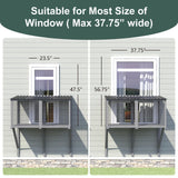 TIMHAKA Cat Catio, Cat Window Perch for Large Indoor Cats - for Sunbathing, Napping & Overlooking, Wooden Cat Window Hammock for Safely Enjoying The Outdoor Sights Scents and Sounds TIMHAKA