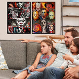 VIGEGU 2 Pack Halloween Paint by Numbers Kit for Adults with Framed,Horror Paint by Number DIY Adult Paint by Number Kits for Wall Decor 10x12in VIGEGU