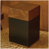 AspenStudio Black Walnut Urn for Human Cremation Ash Wooden Urn for Funeral Handcrafted Urn with Bag for Storage TSA Approved Urn Aspen Studio