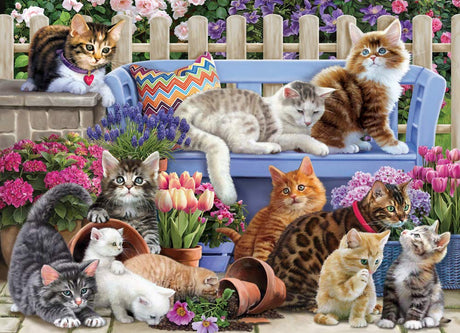 Vermont Christmas Company A Cat's Life Jigsaw Puzzle 1000 Piece Vermont Christmas Company