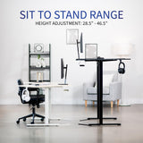 VIVO Electric Corner L-Shaped 47 x 47 in Standing Desk, Memory Height Adjustment, Light Wood Top White Frame, DESK-E1L94C VIVO