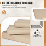 Oakmont Outdoor Replacement Cushions for Patio Furniture,Water-Resistant Cushion for Patio Conversation Set,14-Piece Cushions for 6-seat Outdoor Sectional Sofa(Light Brown) Oakcloud