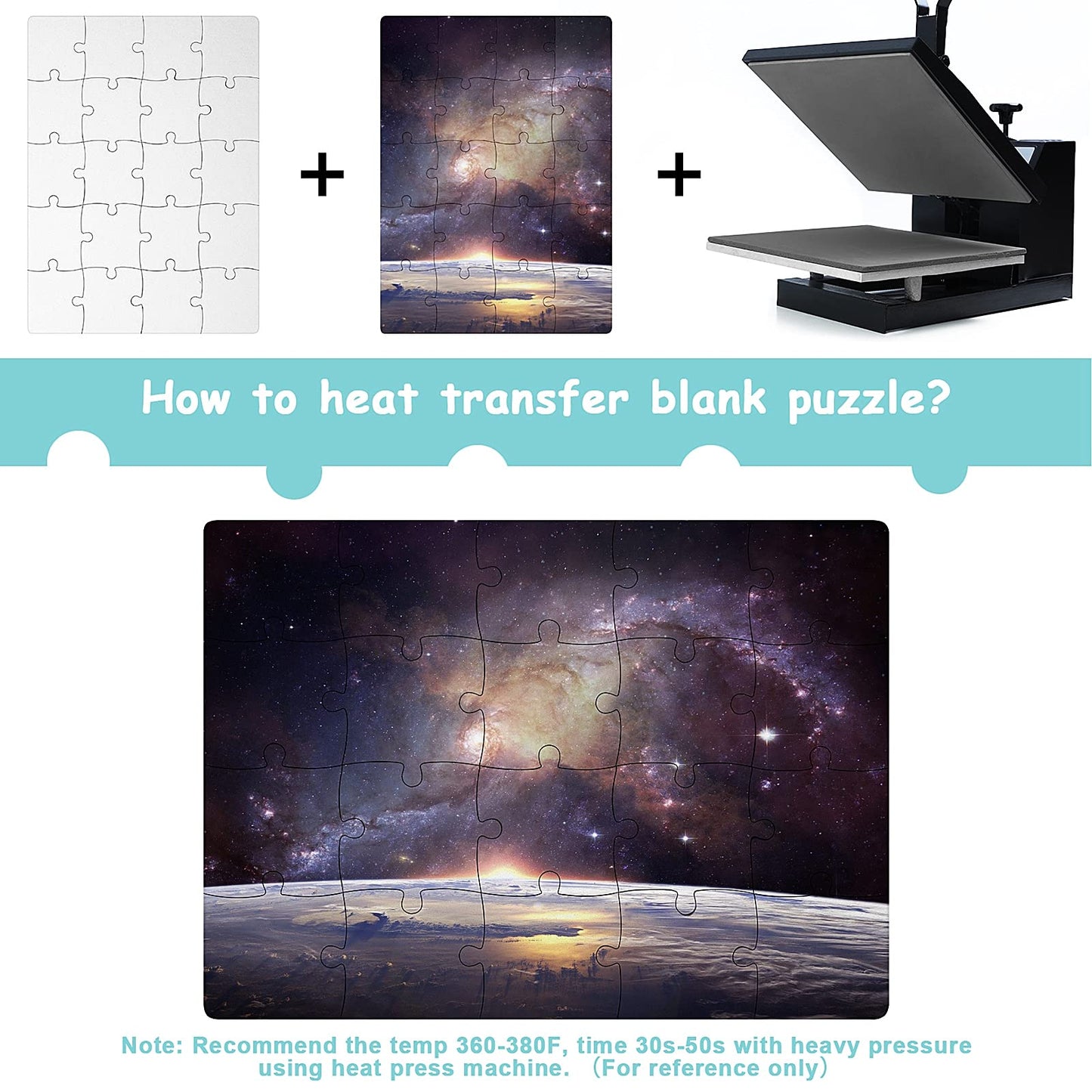 6 Sets Sublimation Blanks Puzzles White Jigsaw Puzzle Blank Puzzles DIY Blank Puzzle for Sublimation Transfer Thermal Transfer Heat Press Printing Crafts (A5-20 Style)