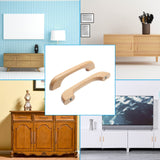 Uenhoy 10 Pcs Natural Wood Cabinet Pulls Handles Solid Wood Handles for Kitchen Cabinets and Drawers - 5" Length, 3-3/4" (96mm) Hole Spacing Uenhoy