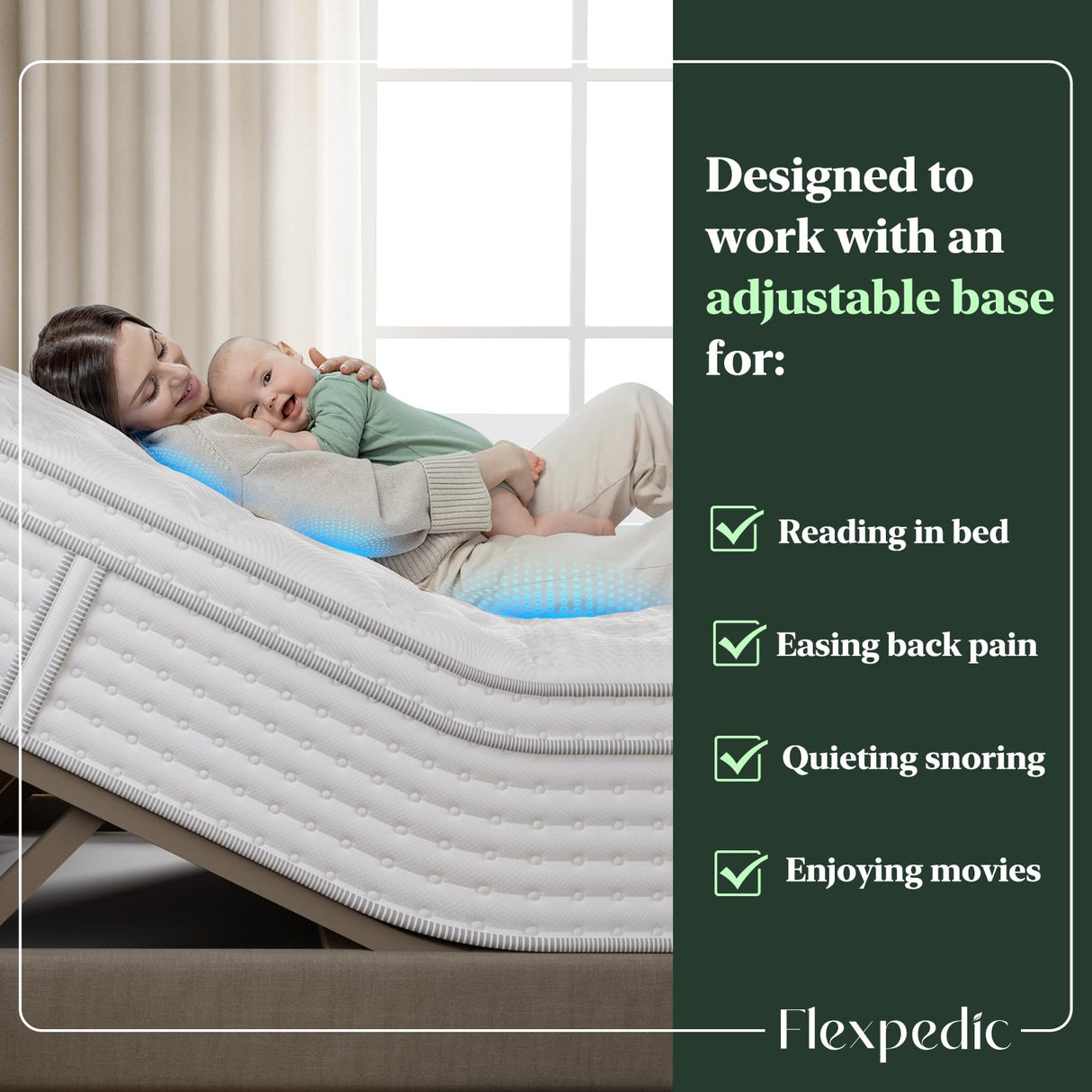 King Mattress, 14-Inch Luxury Hybrid Mattress, Fiberglass-Free Mattress in a Box with Gel-infused Memory Foam, Individual Pocket Spring for Motion Isolation-Edge Support,CertiPUR-US,10-Year Warranty FP FLEXPEDIC