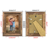 ZBEIVAN 2-Pack 5x7 Picture Frames Set Vintage Brown Family Art Rustic Photo Frame for Tabletop Stand or Wall Hanging ZBEIVAN