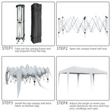 Oseasoy Pop Up Canopy Tent,10x20 ft Outdoor Commercial Instant Portable Party Gazebo Heavy Duty Beach Tent Sun Shelter with 4 Sand Bags,Bonus,Carry Bag,White Oseasoy