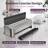 Mesliese Vacuum Sealer Machine, 85kPa 120W Automatic Food Sealer, Powerful Sealing System, Build-in Cutter | Bags Storage | Moist Mode and Air Suction Hose | 2 Bag Rolls and 5pcs Pre-cut Bags Mesliese