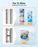 Tumbler Heat Press Machine for 20oz 30oz 16oz Sublimation Blank Skinny Tumbler - Heat Press for Sublimation Mug Projects for 11-16oz Coffee Mug Cup-Gray Axlio