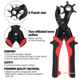 KingTool Leather Hole Punch Set, Super Heavy Duty Rotary Puncher, Multi Hole Sizes Maker Tool KingTool