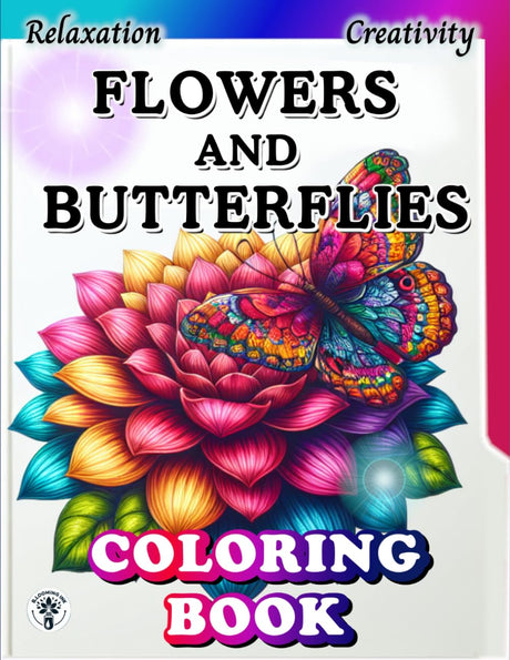 Flowers and Butterflies:Coloring book: Simple yet Detailed Nature-Inspired Designs for Relaxation and Fun. A Calming and Relaxing Coloring Book for ... adn Adults (Nature’s Wonders Coloring Books) WoodArtSupply