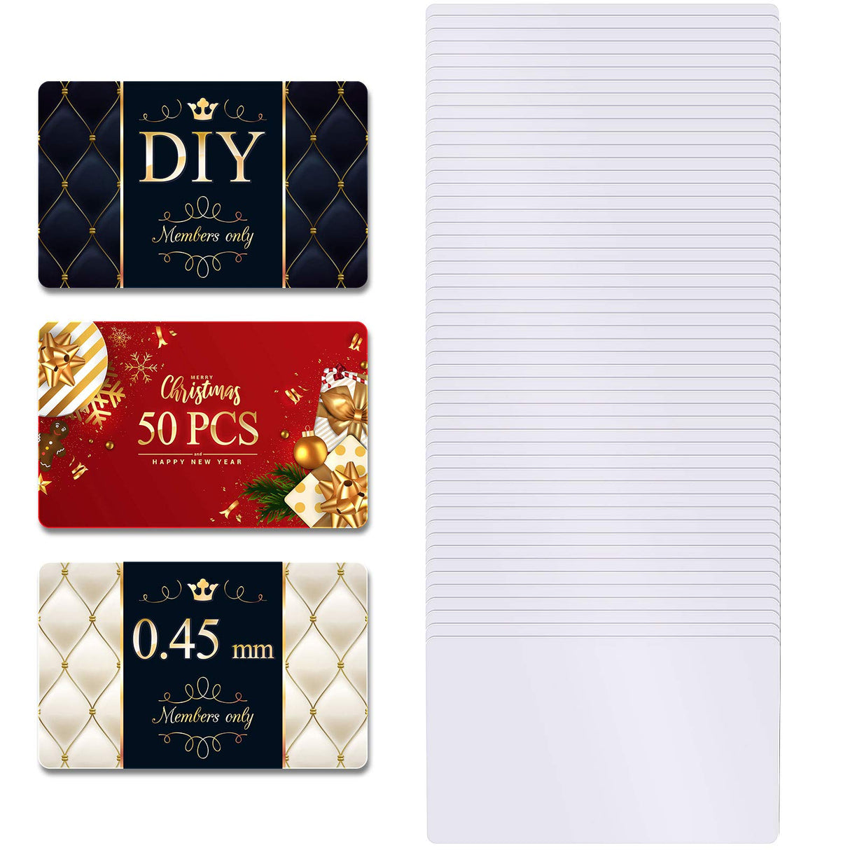 Sublimation Metal Business Cards 0.45 mm Thick Sublimation Blanks Business Cards White Aluminum Blanks Name Card for Custom Engrave Color UV Print 3.4 x 2.1 x 0.018 Inch (50) Zonon