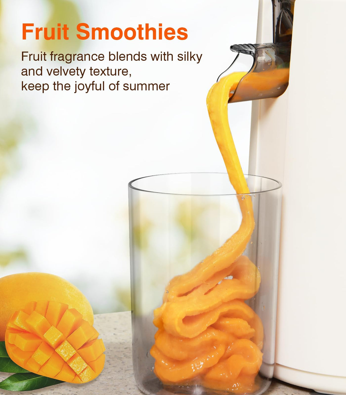 Cold Press Juicer, Updated Masticating Juicer Machines with 5" Feeding Chute Fit Whole Fruits &Vegetables, 99.6% Juice Purity, Streamlined Parts Easier to Clean/1.5L Capacity/2 Cups Included Zasmira