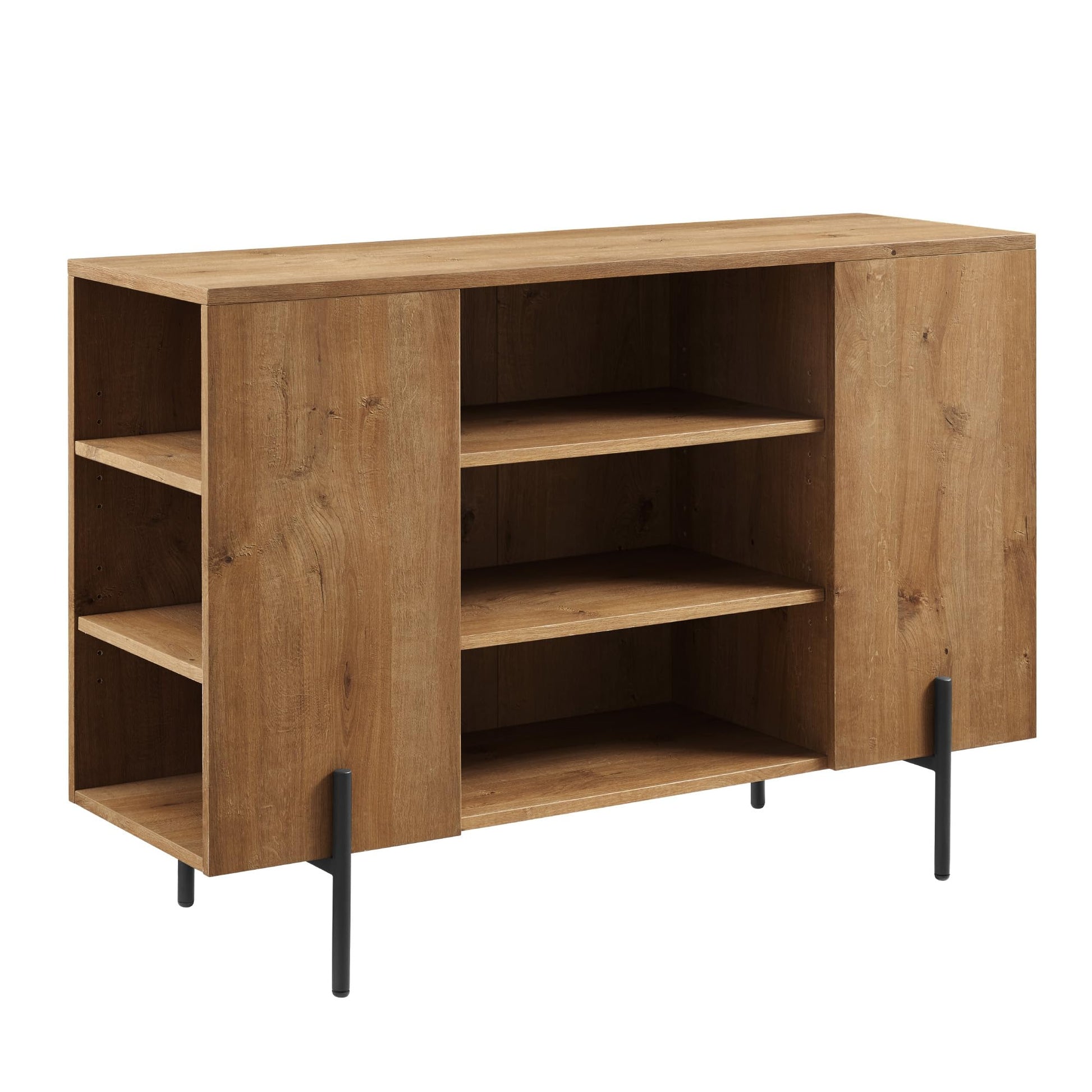 Walker Edison Modern Minimalist Open Cubby Console Table, 43 Inch, English Oak - WoodArtSupply