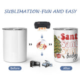 AGH 12 oz Sublimation Tumblers, 6 Pack Straight Tumbler with Lid and Straw, White Flat Cups AGH