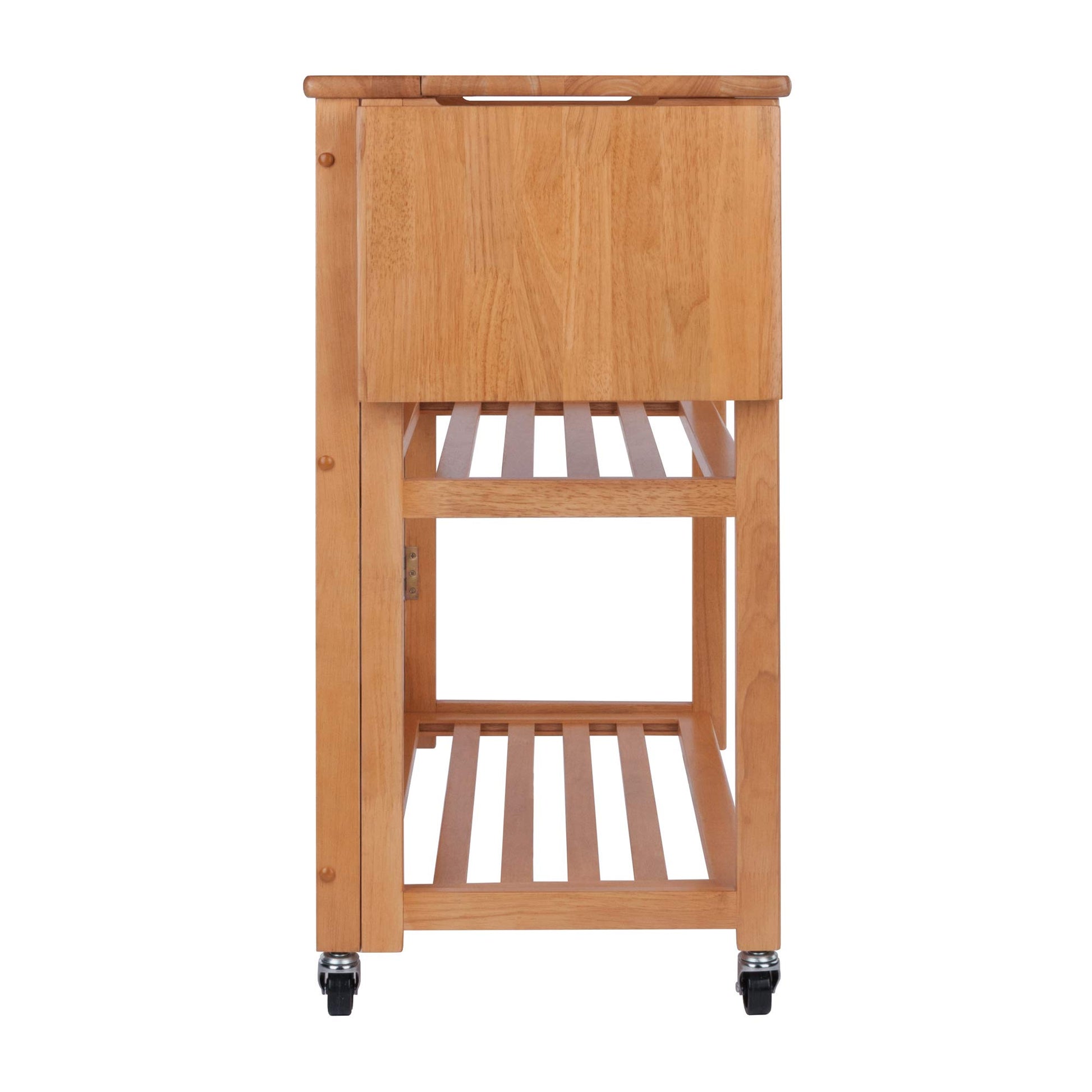 Winsome Radley Kitchen Cart, Light Oak - WoodArtSupply