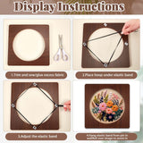 Wenqik 6 Pcs Wood Embroidery Hoop Frame Set 8 Inch Embroidery Hoops Wood Display Frame for Finished Cross Stitch or DIY Art Craft Sewing Ornaments (Without Hoops)(Square) Wenqik