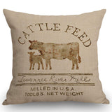 SSOIU Cattle Feed Theme Farmhouse Decorative Throw Pillow Covers for Sofa Couch Home Decoration 18x18 inches SSOIU