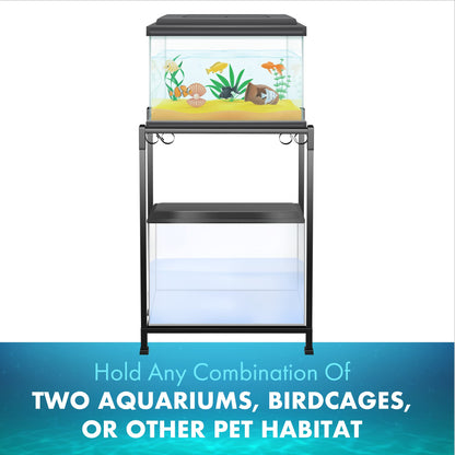 TitanEze 10 Gallon Double Aquarium Stand (2 Stands in 1), Fish Tank Stand, Bird Cage Stand, 22.5" W x 31" H x 10.5" D