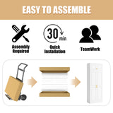 Metal Armoire Wardrobe Closet with Hanging Rod, 86" Tall Metal Clothing Storage Cabinet, White Armoire with Adjustable Shelves MetalMax