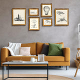 5x7 Picture Frame Rustic Brown, Solid Wood Picture Frame with Bark Edges & Real Glass Cover, Display Pictures/Photos/Prints 5 x 7 for Wall Mounting, Farmhouse Decor Golden State Art