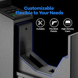 LotaTools Gun Safe, Biometric Pistol Safe Fingerprint Handgun Safe, Mounted Single Gun Safe for Handgun with 3 Ways Quick Access, Bedside Gun Safe for Nightstand, Bedroom, Desk, Wall, Dresser LotaTools