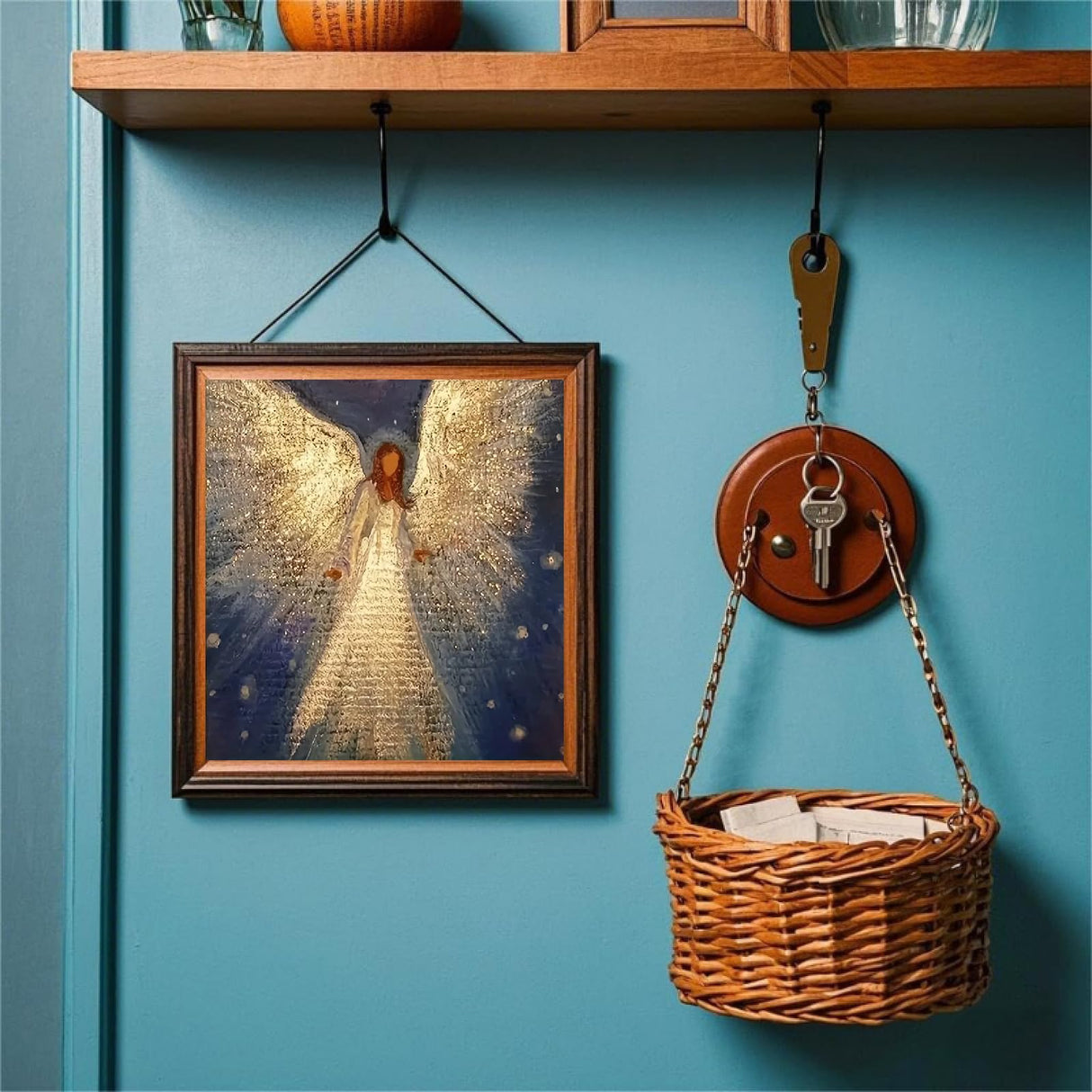 STGLCR Angel 5D Diamond Painting Kits for Adults Beginners,DIY Diamond Art Kit Full Round Drill,Paint by Diamonds Dot Gem Arts and Crafts Crystal Sets,Home Wall Decor 12x12inch STGLCR